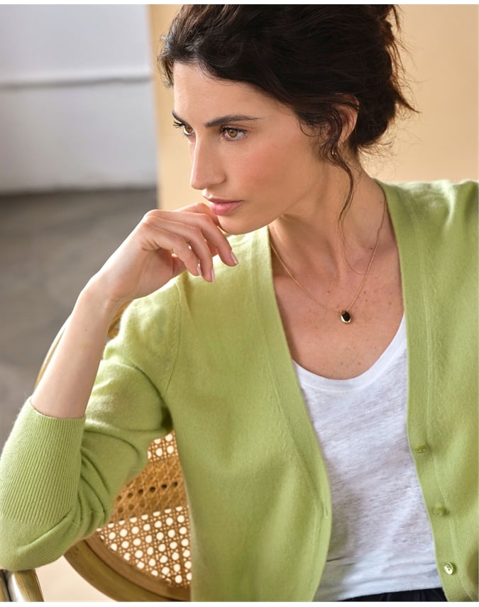Cashmere V Neck Cardigan