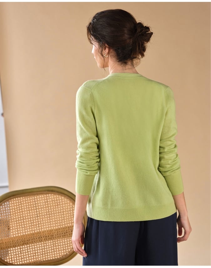 Cashmere V Neck Cardigan