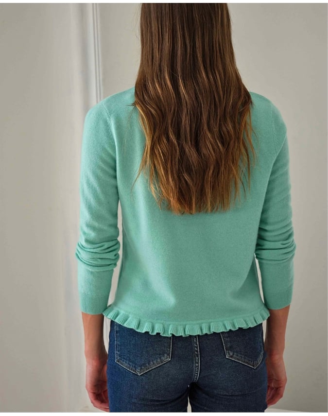 Cashmere Ruffle Cardigan