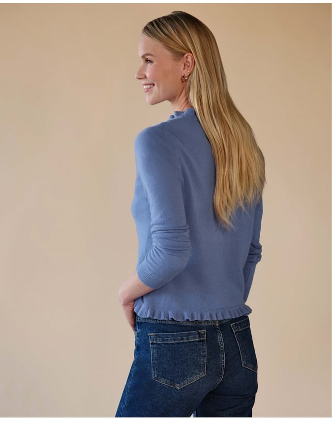 Cashmere Ruffle Cardigan