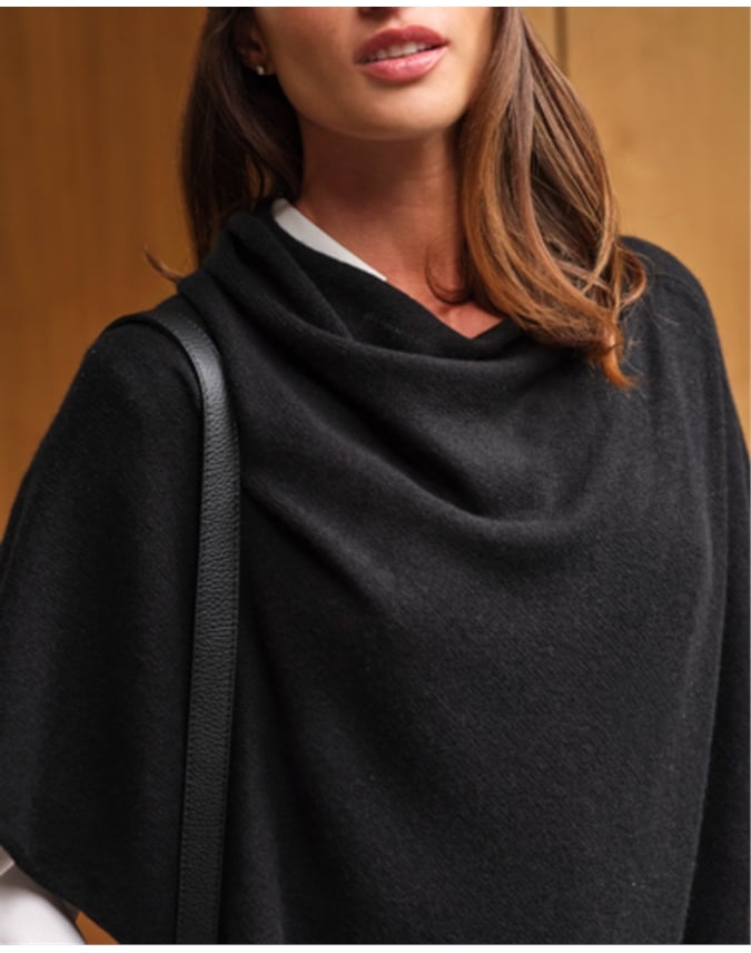 Organic Cashmere Gassato Poncho