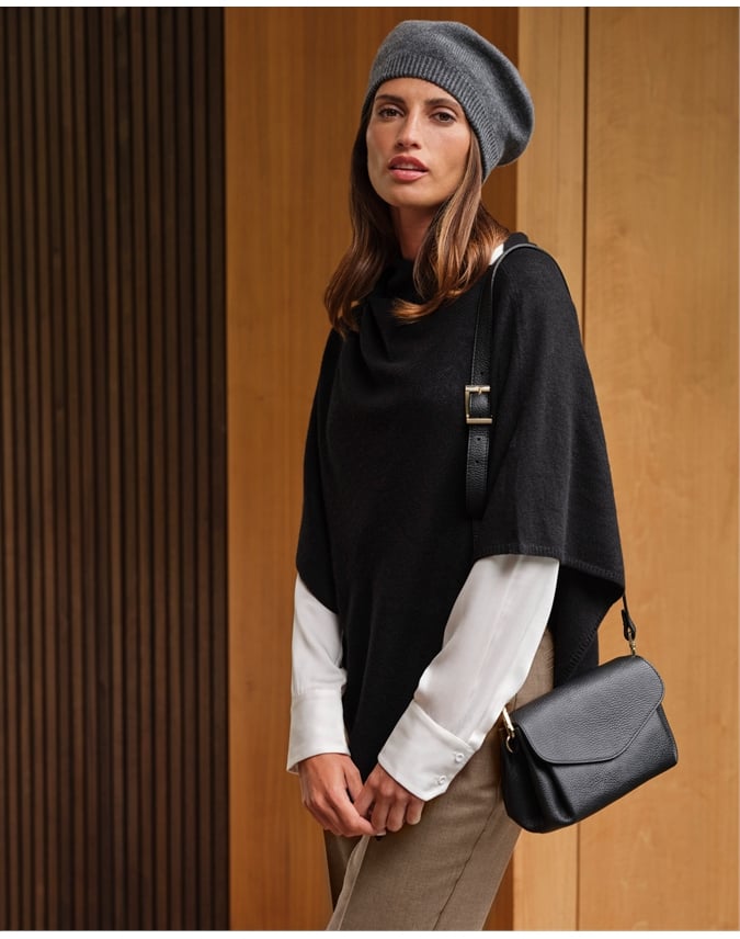 Organic Cashmere Gassato Poncho