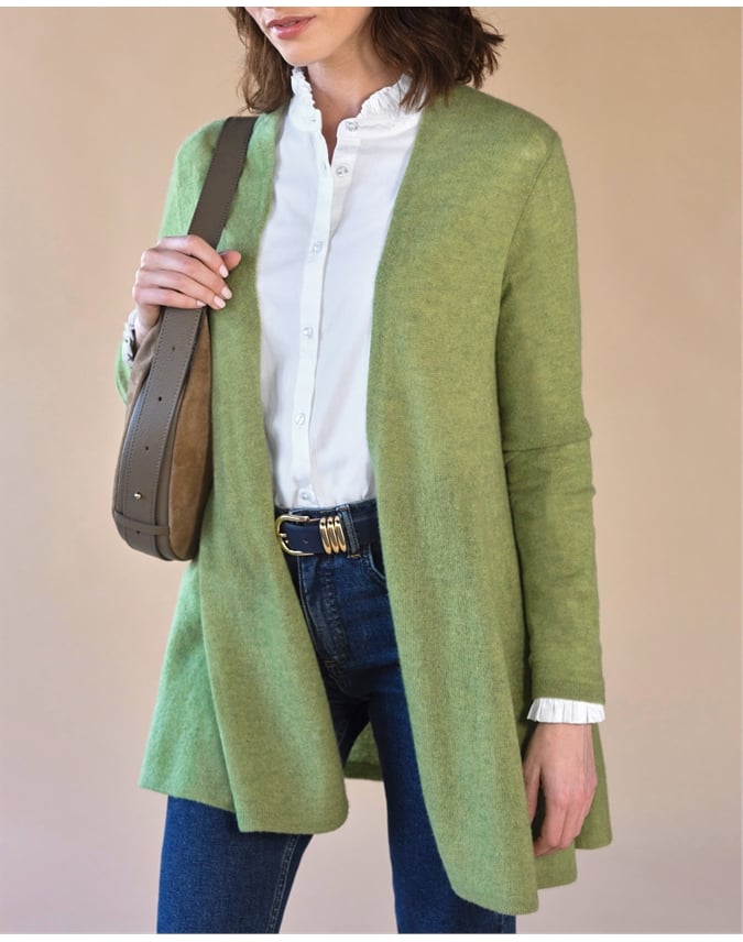 Gassato Lightweight Cashmere Swing Cardigan