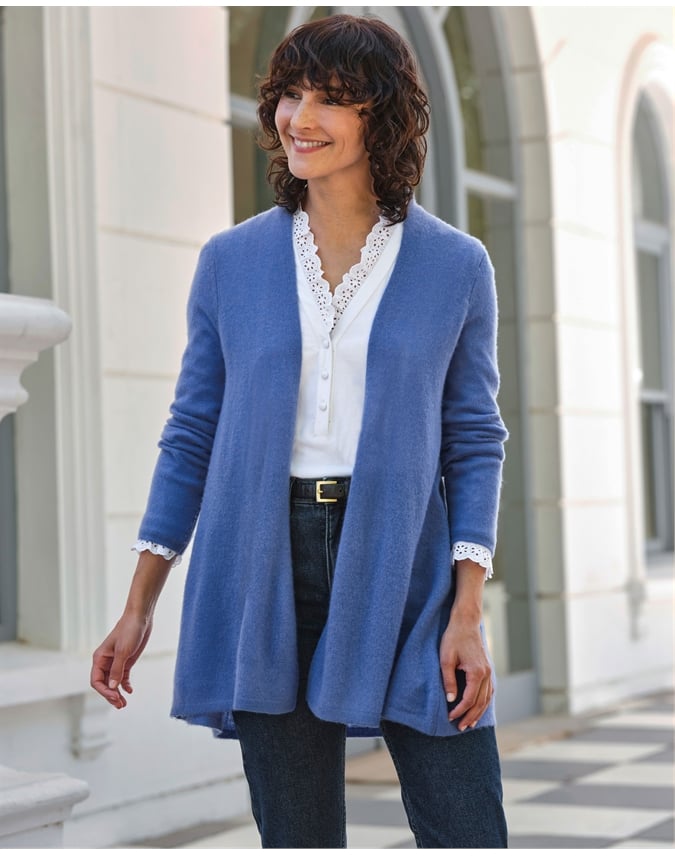 Gassato Lightweight Cashmere Swing Cardigan