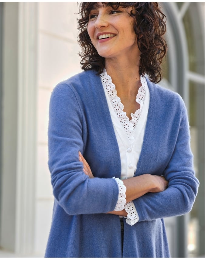 Gassato Lightweight Cashmere Swing Cardigan