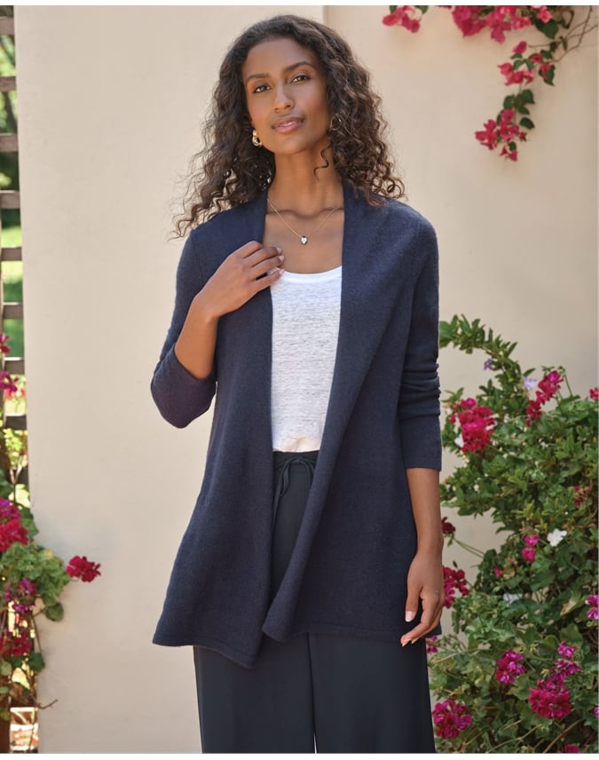 Gassato Lightweight Cashmere Swing Cardigan