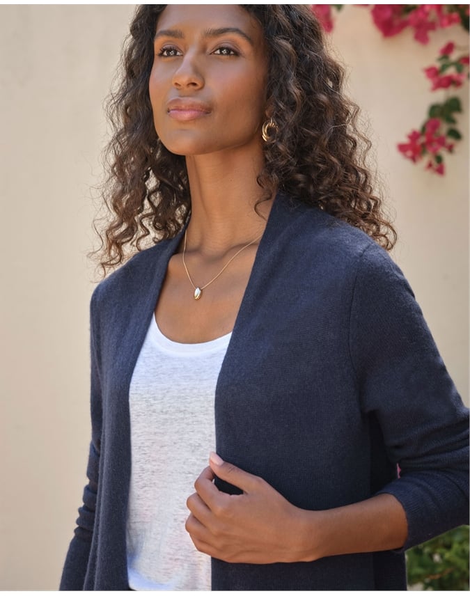 Gassato Lightweight Cashmere Swing Cardigan