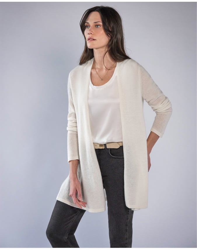 Gassato Lightweight Cashmere Swing Cardigan