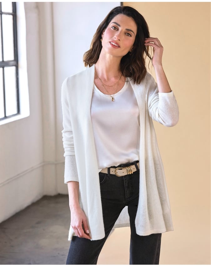 Gassato Lightweight Cashmere Swing Cardigan