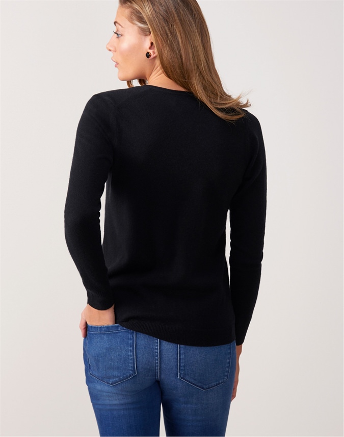 Cashmere Straight Fit V Neck Sweater