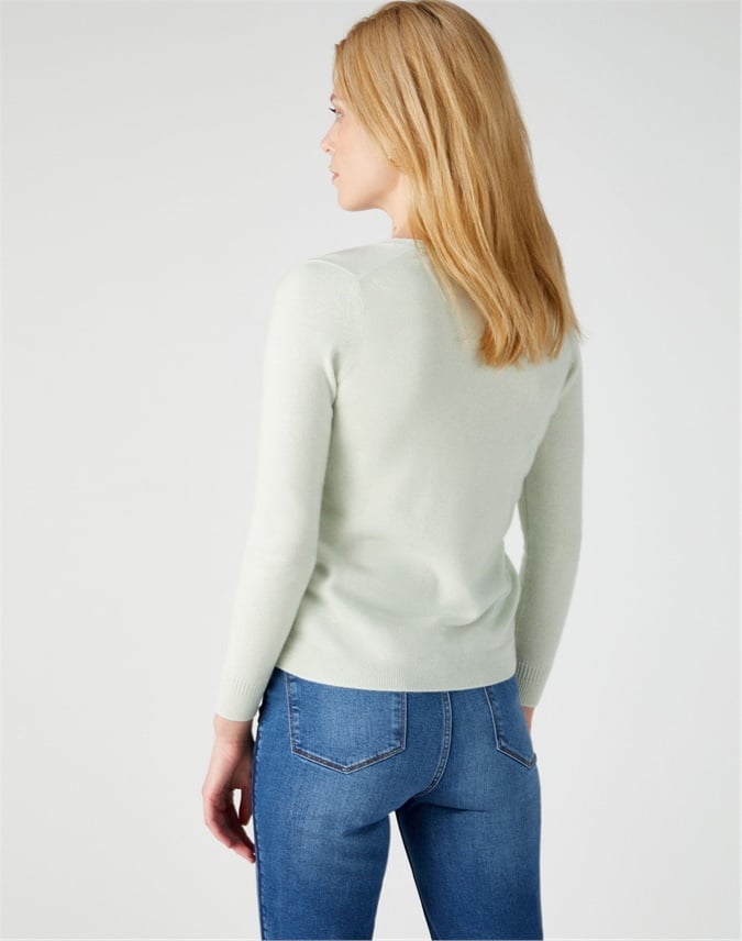 mint cashmere sweater