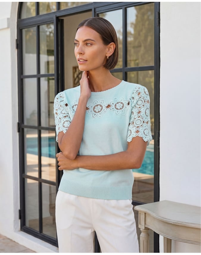 Cotton Crochet Insert Top