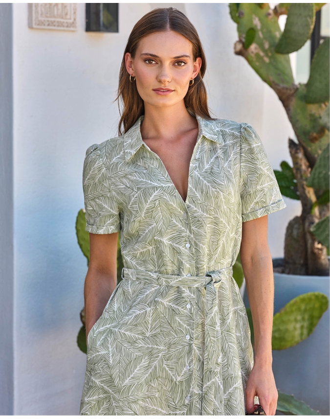 Pure Linen Shirt Dress