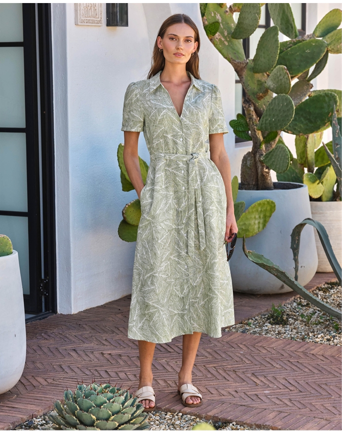 Pure Linen Shirt Dress