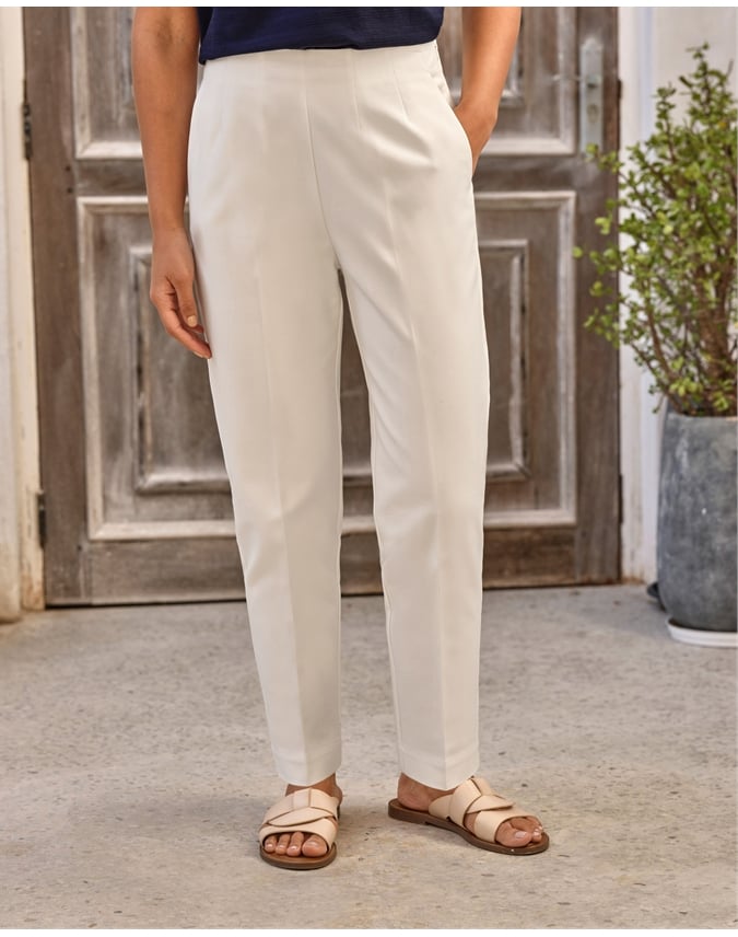 Compact Cotton Tapered Trouser