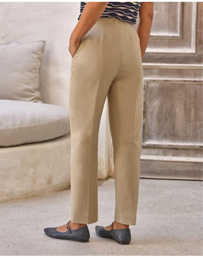 Compact Cotton Tapered Trouser