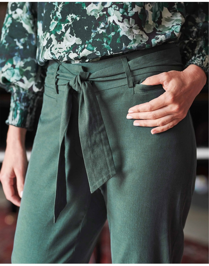 Belted Tencel Trousers