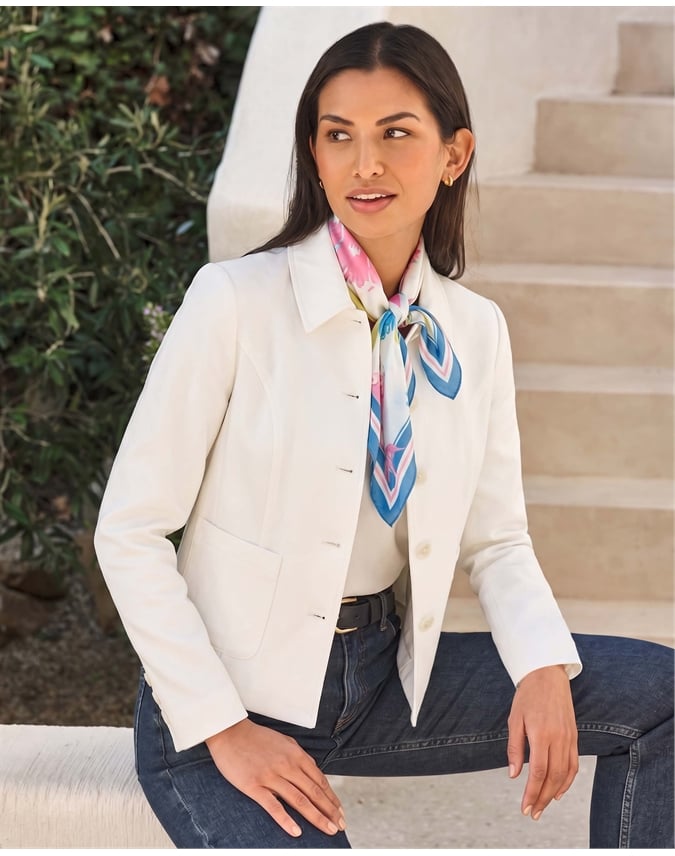 Tencel Twill Cropped Jacket