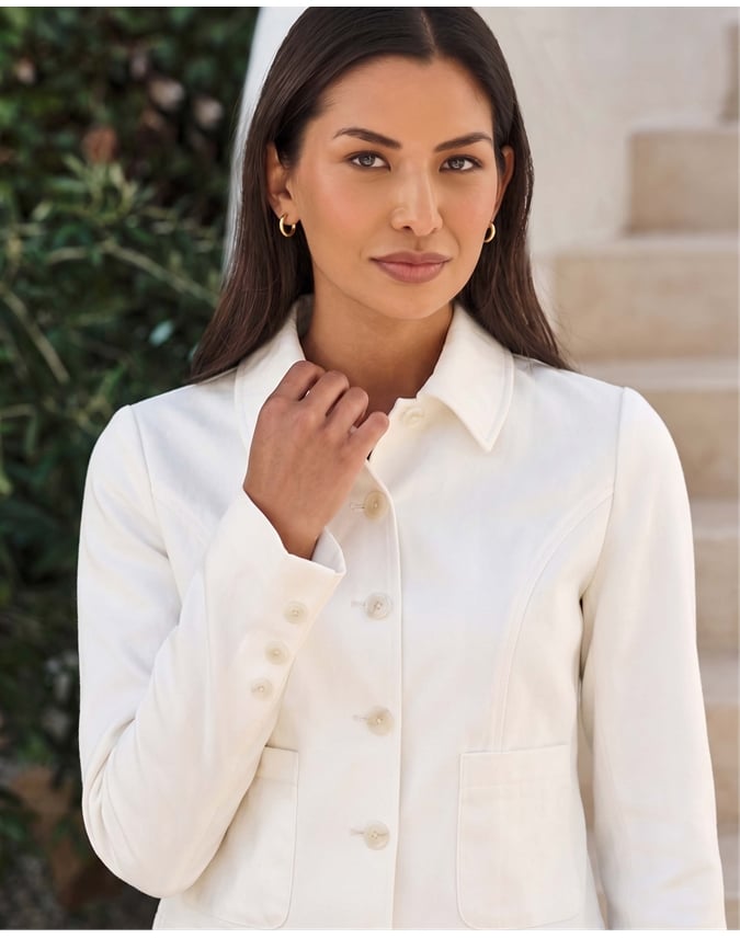 Tencel Twill Cropped Jacket