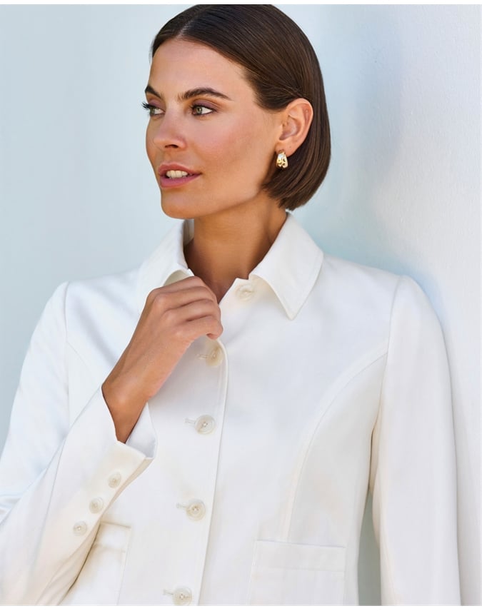 Tencel Twill Cropped Jacket