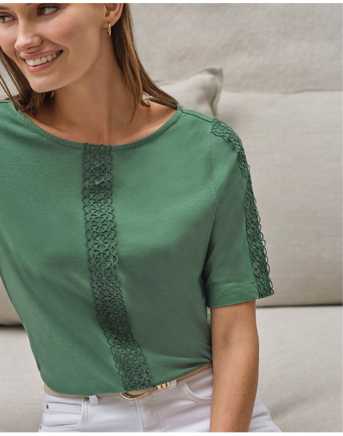 Lace Panel Tee
