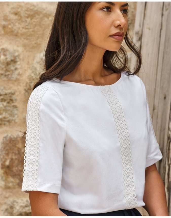 Lace Panel Tee