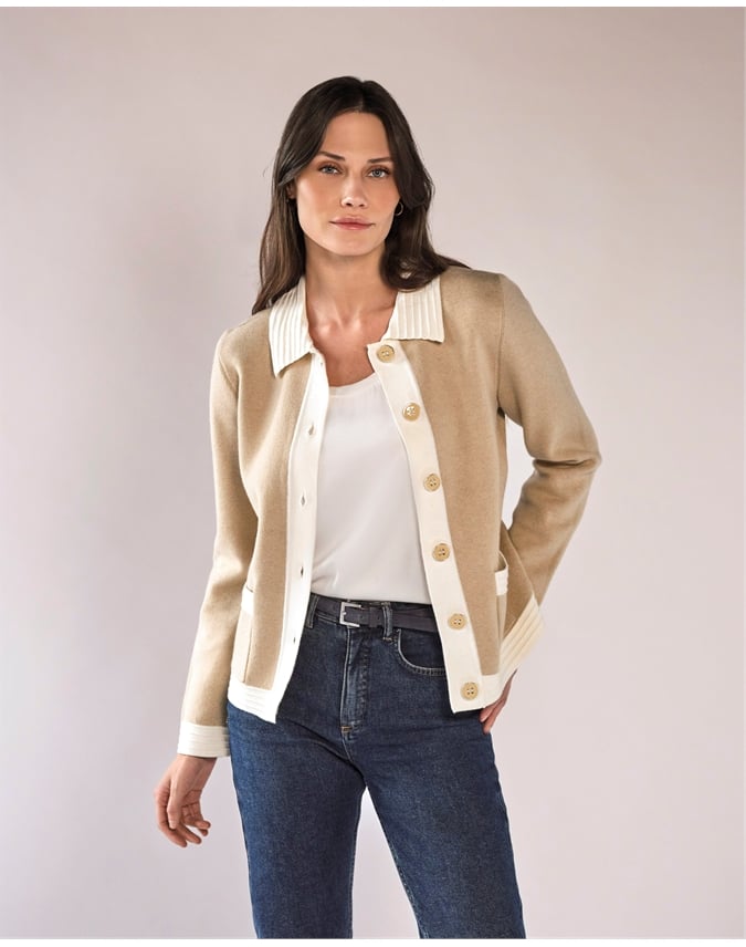 Cotton Wool Milano Tipped Jacket