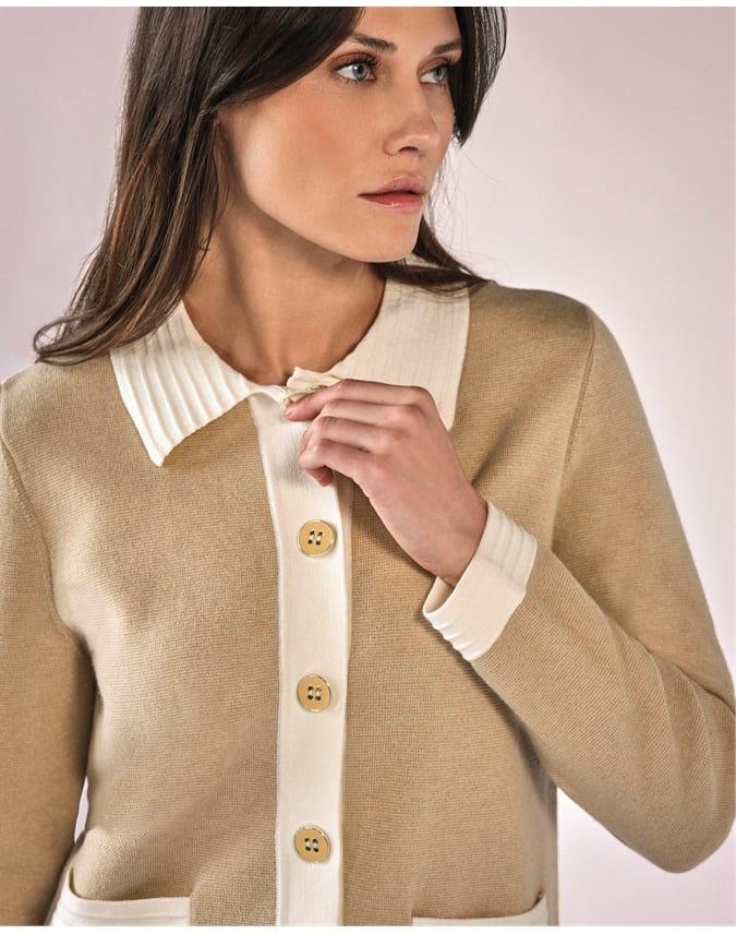 Cotton Wool Milano Tipped Jacket