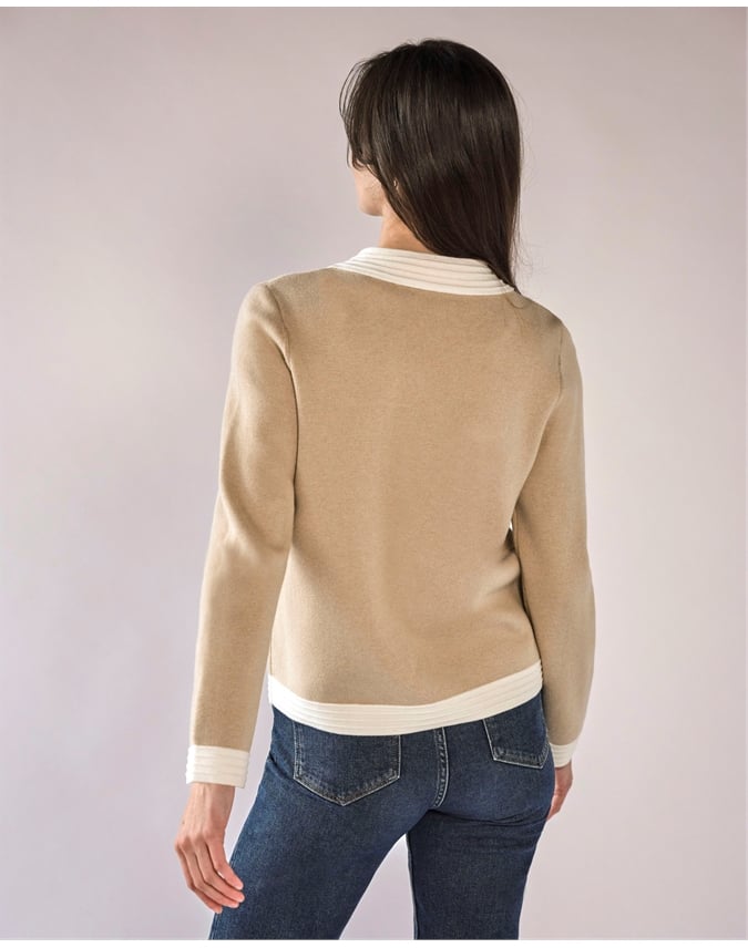 Cotton Wool Milano Tipped Jacket