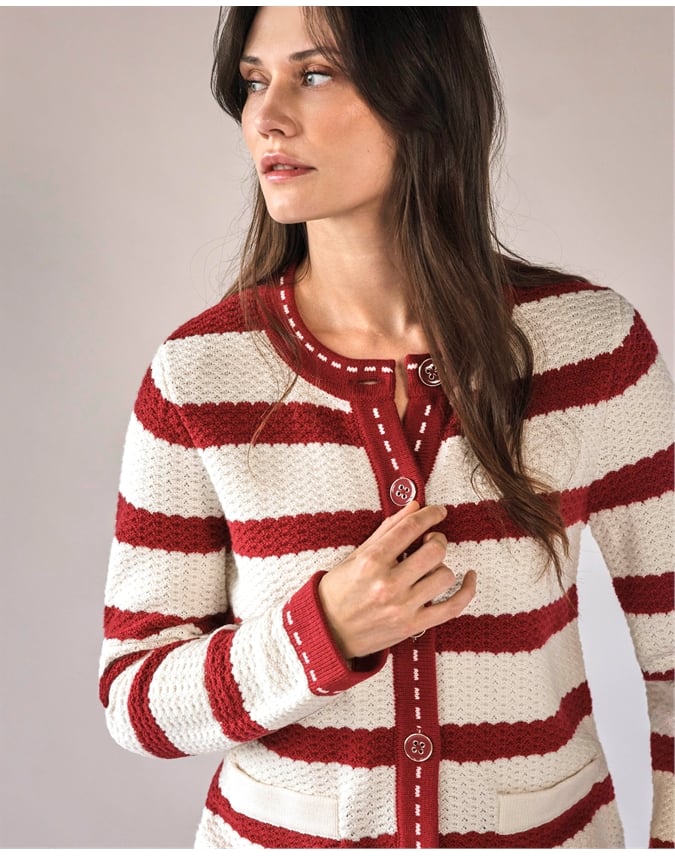 Cotton Wool Striped Jacket