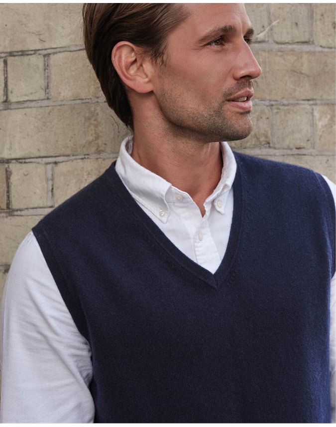 Mens Cashmere Slipover