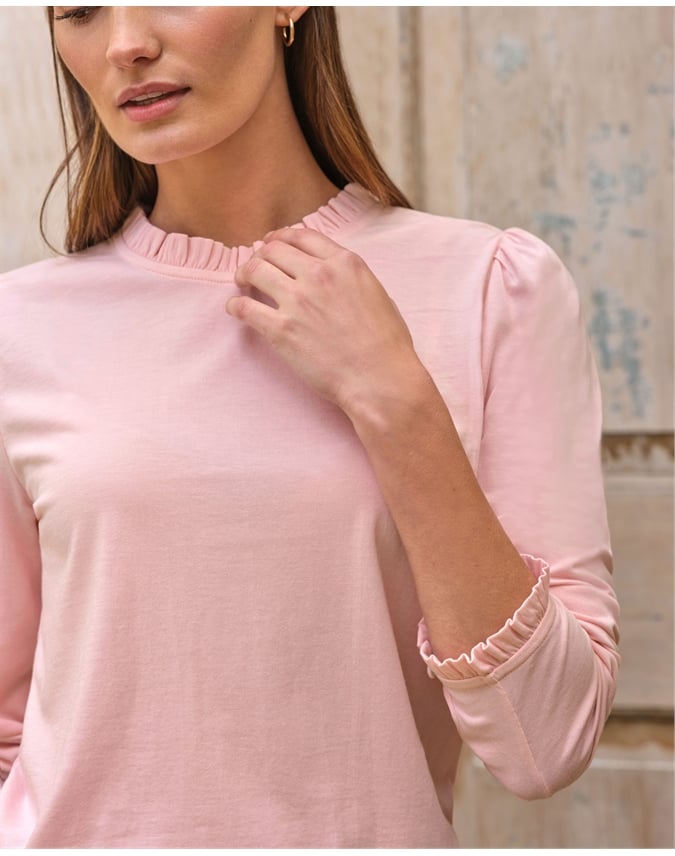 Crew Frill Neck Top
