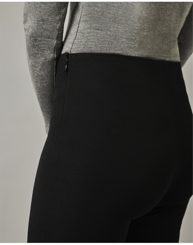 black stretch skinny trousers