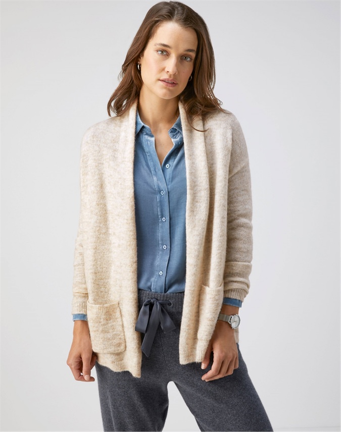 brushed cardigan