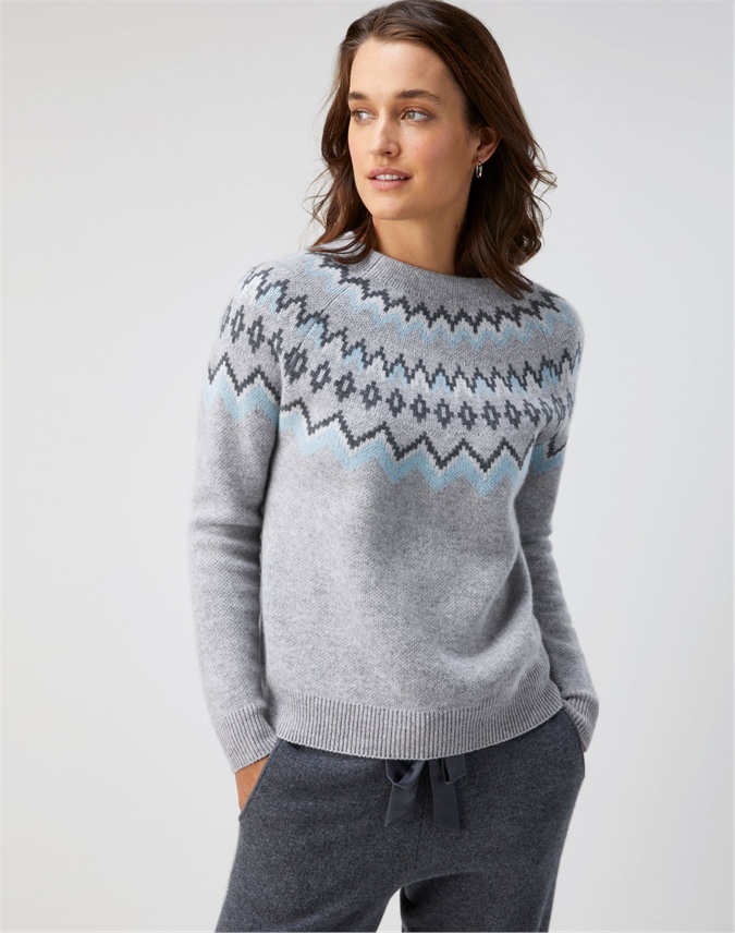 Fairisle | Fairisle Yoke Sweater | Pure Collection