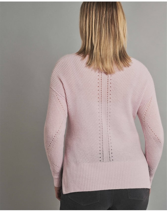 powder pink cardigan