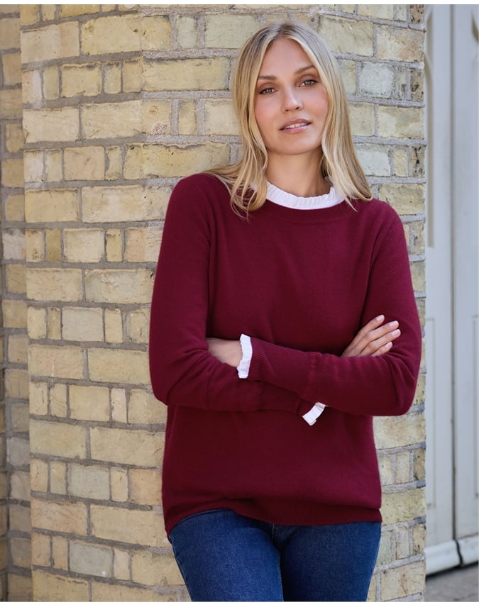 Womens Cashmere Boyfriend Sweater
