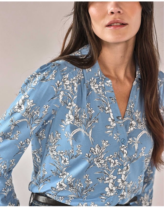 Viscose Jersey V Neck Shirt