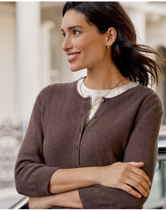 Cashmere Cropped Cardigan