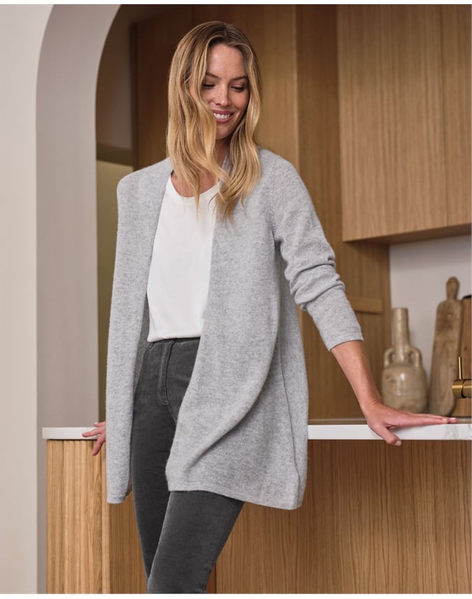 Gassato Lightweight Cashmere Swing Cardigan