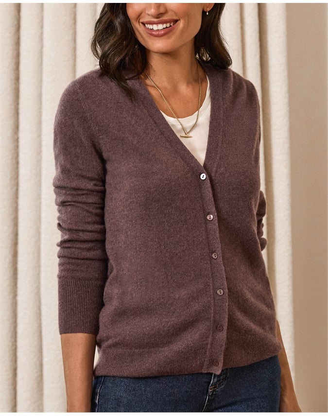 Cashmere V Neck Cardigan