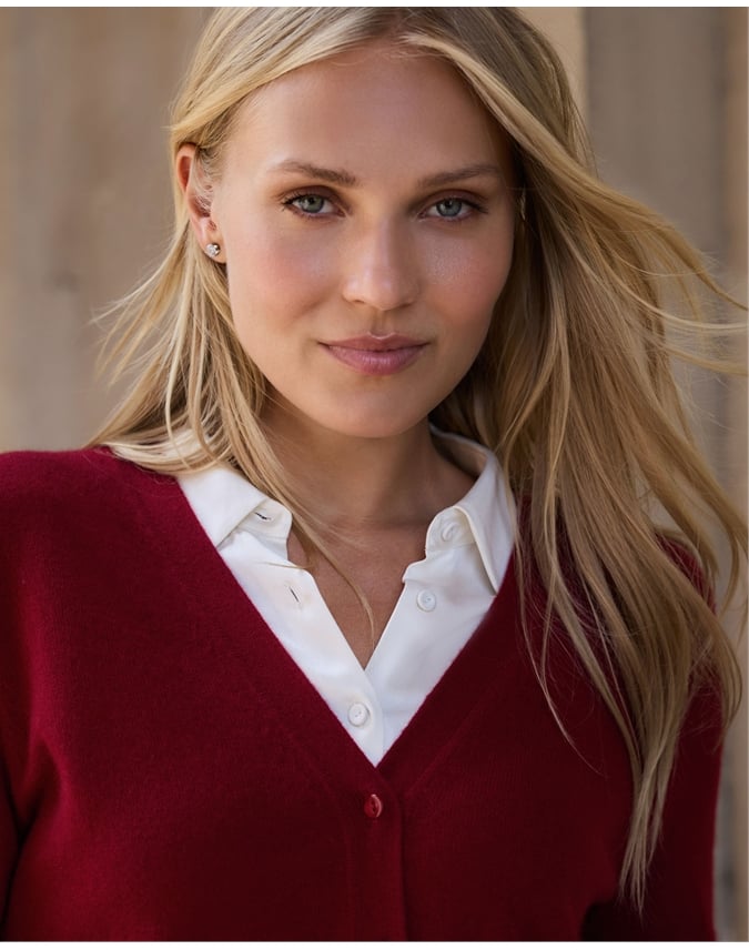 Cashmere V Neck Cardigan
