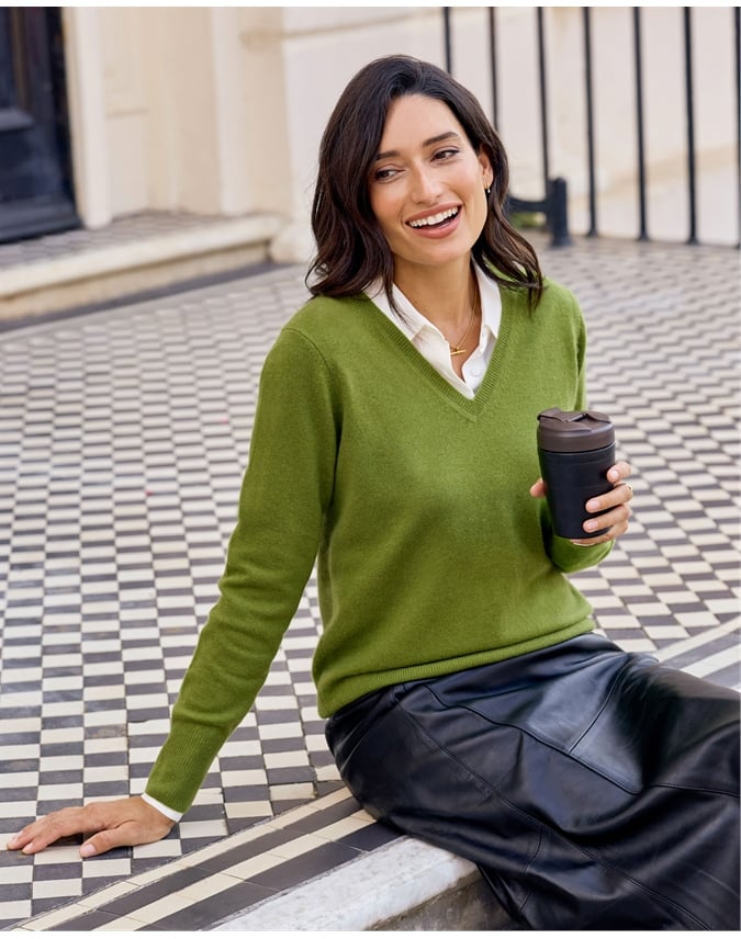 Cashmere V Neck Sweater
