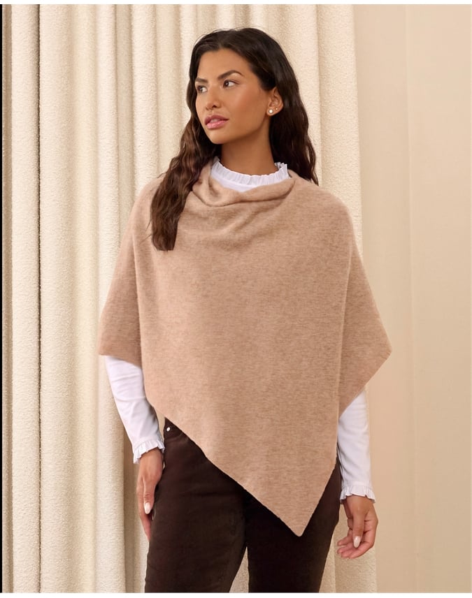 Organic Cashmere Gassato Poncho
