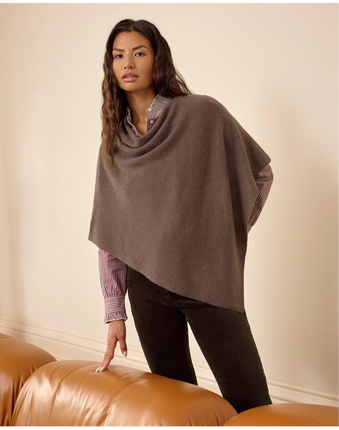 Organic Cashmere Gassato Poncho