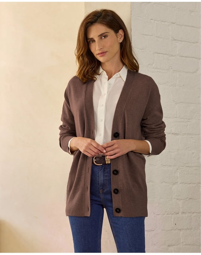 Pure Cashmere Boyfriend Cardigan
