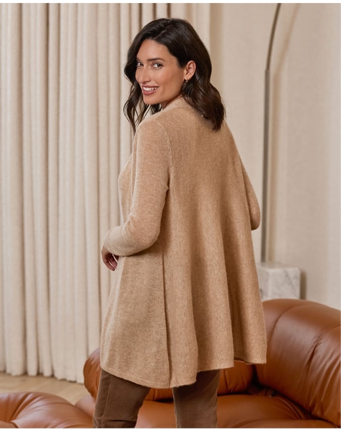 Gassato Lightweight Cashmere Swing Cardigan