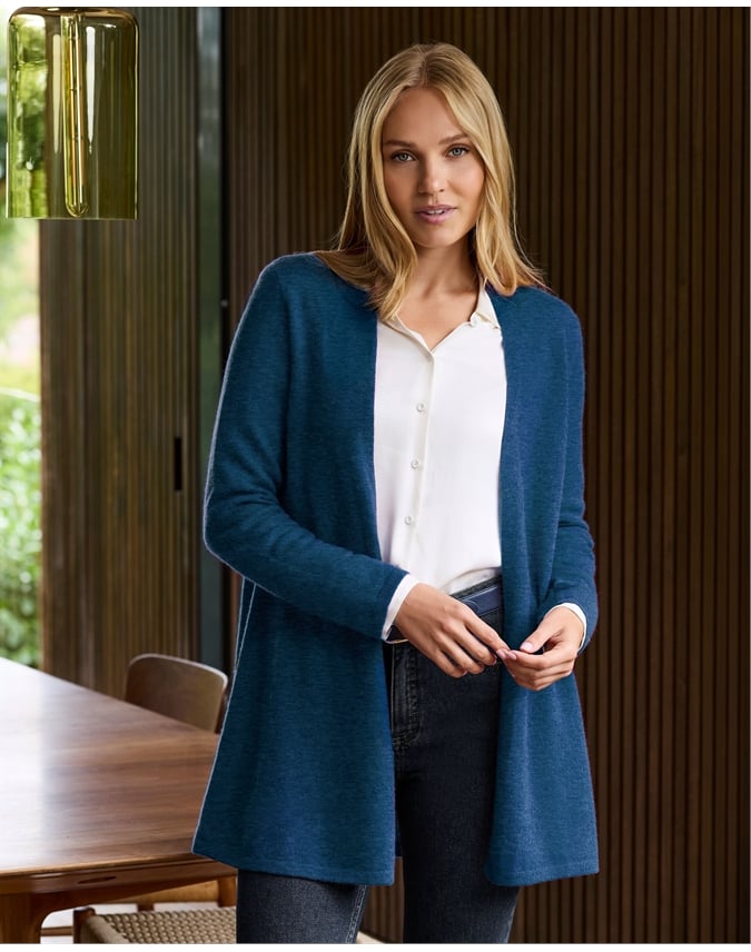 Gassato Lightweight Cashmere Swing Cardigan