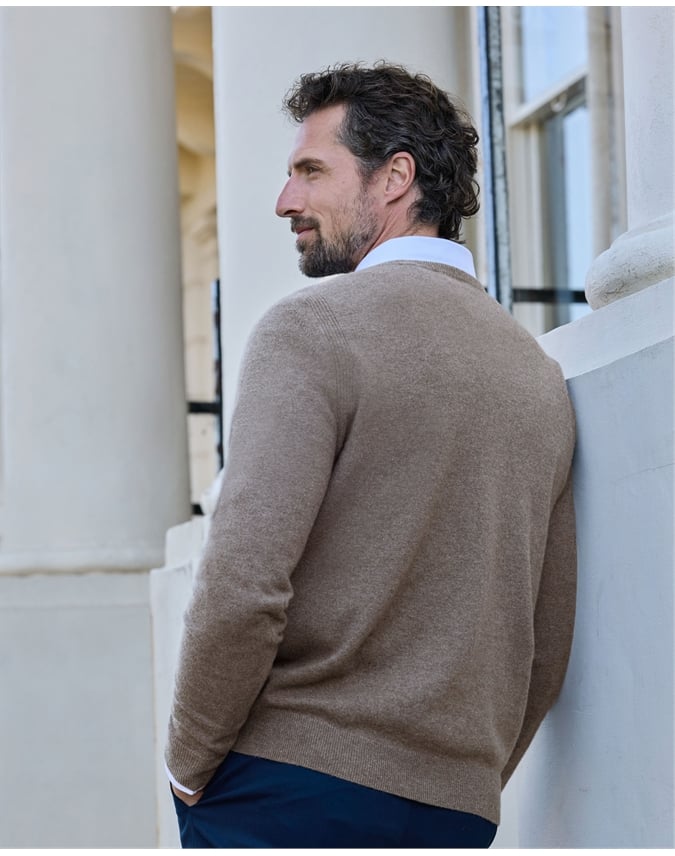 Mens Cashmere V Sweater