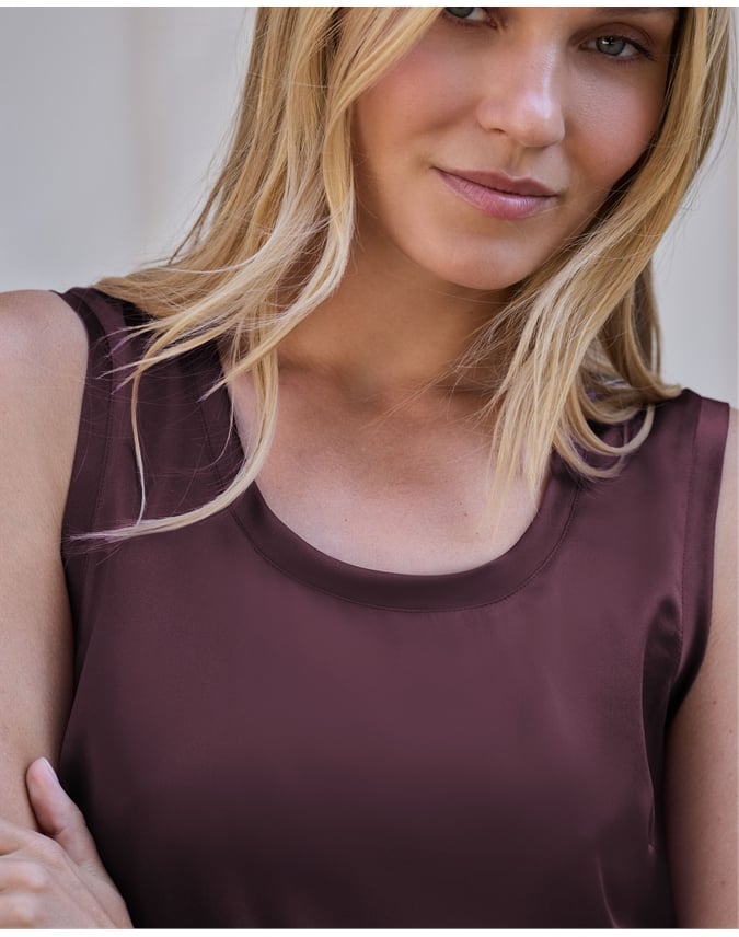 Silk Front Jersey Vest
